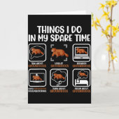 Lustiger Groundhog-Liebhaber Woodchuck Ground Hog  Karte (Gelbe Blume)