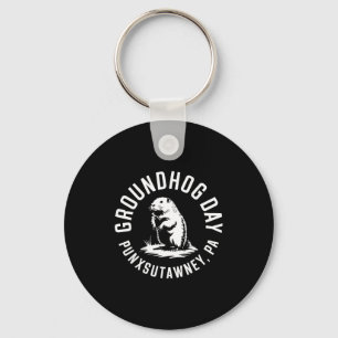 Lustiger Groundhog Punxsutawney Groundhog Day Scha Schlüsselanhänger