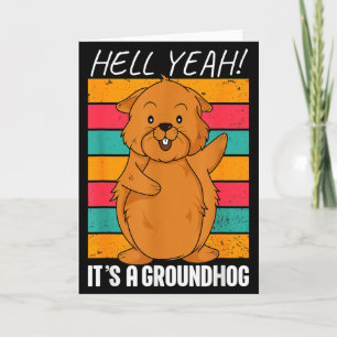 Lustiger Groundhog-Tag-Cartoon-Anime-Neuheit-Grafi Karte
