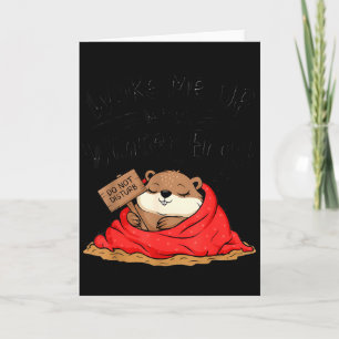 Lustiger Groundhog, wecke mich auf, wenn der Winte Karte