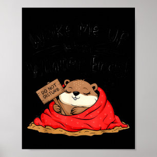 Lustiger Groundhog, wecke mich auf, wenn der Winte Poster