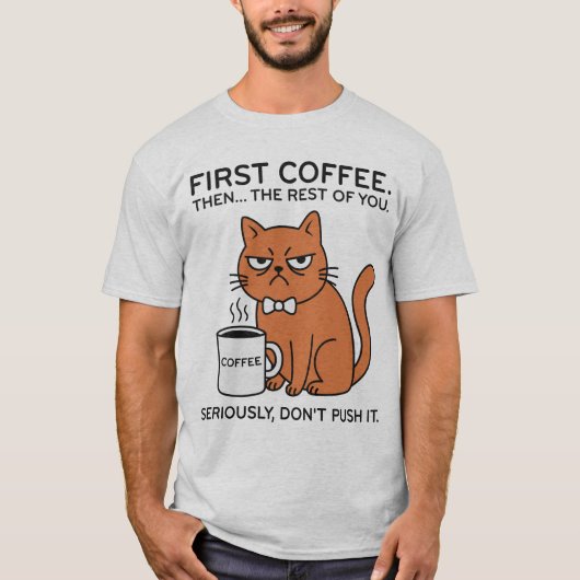 Lustiger Grumpy Cat Sarkastischer Grafik T-Shirt (Vorderseite)