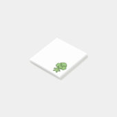 Lustiger grüner Brokkoli Post-it Klebezettel (angewinkelt)