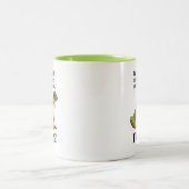 Lustiger Grüner Frosch Zweifarbige Tasse (Mittel)