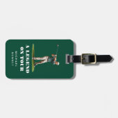 Lustiger grüner Golfsport Gepäckanhänger (Vorderseite horizontal)