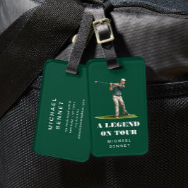 Lustiger grüner Golfsport Gepäckanhänger