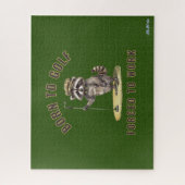 lustiger, grüner Raccoklauf Puzzle (Vertikal)