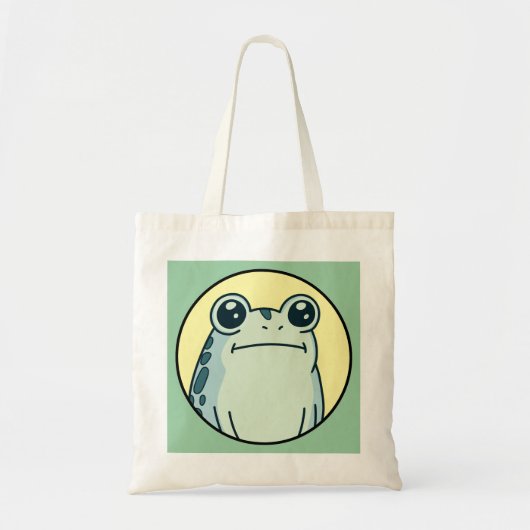 Lustiger grüner todernster Frosch  Tragetasche (Vorne)