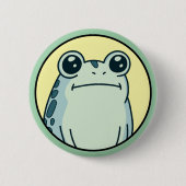 Lustiger grüner toternst Frog Toad Button (Vorderseite)
