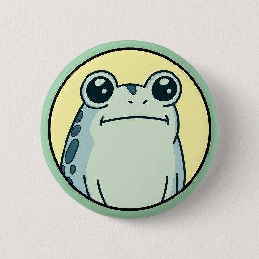 Lustiger grüner toternst Frog Toad  Button (Vorderseite)