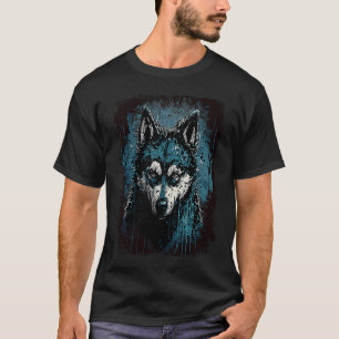 Lustiger Gruseliger Husky T-Shirt
