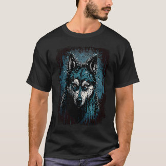 Lustiger Gruseliger Husky T-Shirt