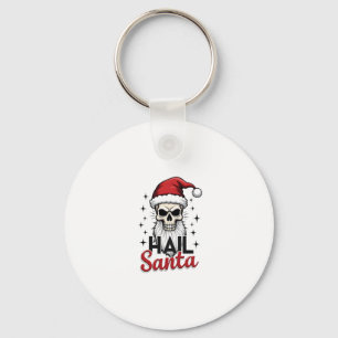 Lustiger Gruß an den Weihnachtsmann Schädel Skelet Schlüsselanhänger