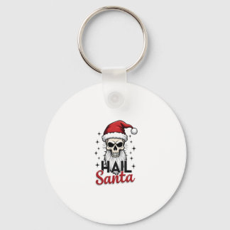 Lustiger Gruß an den Weihnachtsmann Schädel Skelet Schlüsselanhänger