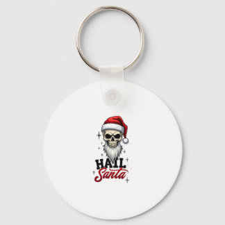 Lustiger Gruß an den Weihnachtsmann Schädel Skelet Schlüsselanhänger