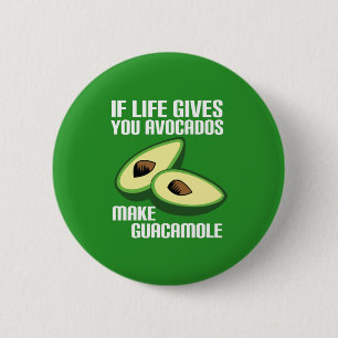 Lustiger Guacamole-Avocado-Witz Button