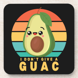 Lustiger Guacamole Essen Wortwitz Kawaii Getränkeuntersetzer