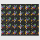 Lustiger Gummihuhn-Campings-Cartoon Geschenkpapier (Flach)