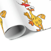 Lustiger Gummihuhn-WeihnachtsCartoon Geschenkpapier (Rolleneckpunkt)