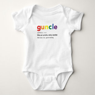 Lustiger Guncle Definitions-Druck Baby Strampler