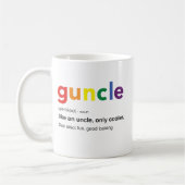 Lustiger Guncle Definitions-Druck Kaffeetasse (Links)