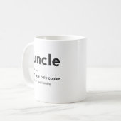 Lustiger Guncle Definitions-Druck Kaffeetasse (Vorderseite Links)