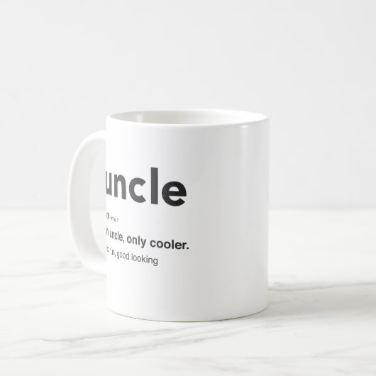 Lustiger Guncle Definitions-Druck Kaffeetasse (Vorderseite Links)