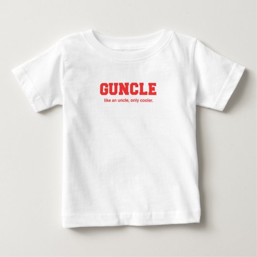 Lustiger Guncle Uni-Druck Baby T-shirt (Vorderseite)