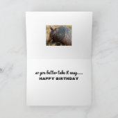 lustiger Gürteltiergeburtstagskarten-Spaß Karte (Innenseite)