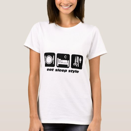Lustiger Haar-Stylist T-Shirt (Vorderseite)