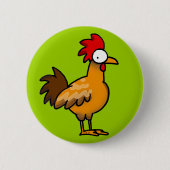 Lustiger Hahn Button (Vorderseite)