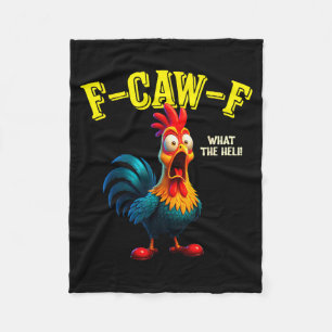 Lustiger Hahn F-caw-f Was Der Heli Hahn Humor  Fleecedecke