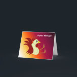 Lustiger Hahn-Geburtstag Karte<br><div class="desc">Ein cooler Hahngeburtstagsgruß. Rote Feder und dünne Hühnerbeine geben diesem Typlose des Charakters. Fertigen Sie besonders an,  wie gewünscht.</div>