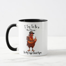 Lustiger Hahn Kaffeebecher - Sarkastischer schlech Tasse