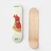 Lustiger Hahn Skateboard Benutzerdefinierter Text (Vorderseite)