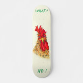 Lustiger Hahn Skateboard Benutzerdefinierter Text (Vorne)
