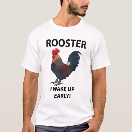 Lustiger Hahn-Vogel T-Shirt (Vorderseite)
