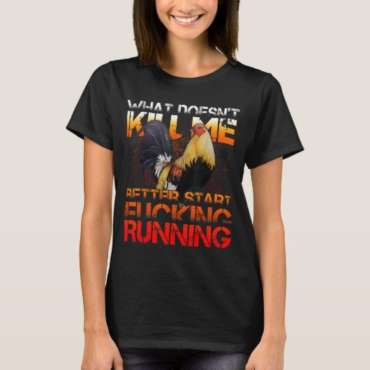 Lustiger Hahnkampf T-Shirt (Vorderseite)