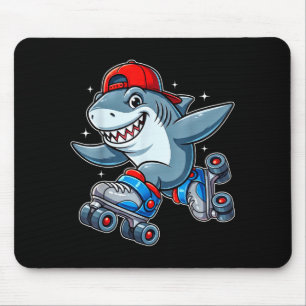 Lustiger Hai auf Rollschuhen Süßer Cooler Skater A Mousepad