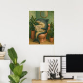 Lustiger Hai-Badezimmer-Wandkunst | Hai liest Nach Poster (Heimbüro)