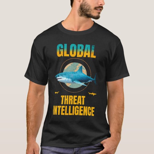 Lustiger Hai Cyber-Sicherheits-Experte T-Shirt (Vorderseite)