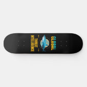 Lustiger Hai Cybersicherheits-Experte Skateboard (Horizontal)