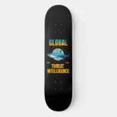 Lustiger Hai Cybersicherheits-Experte Skateboard (Vorderseite)