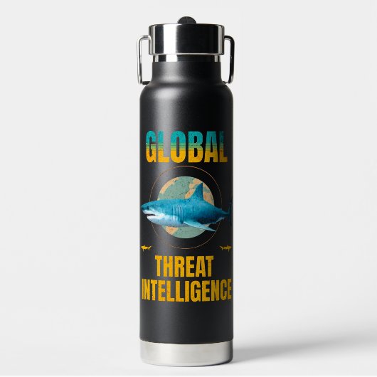 Lustiger Hai Cybersicherheits-Experte Trinkflasche (Vorderseite)