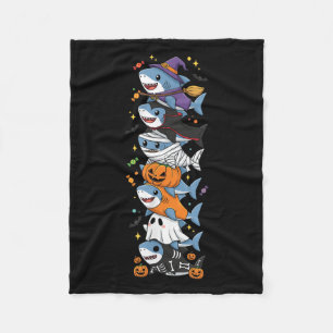 Lustiger Hai Hexe Vampir Geist Halloween Kinder Mä Fleecedecke