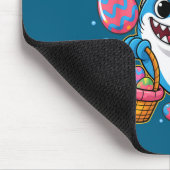 Lustiger Hai-Osterhase süßer Ei-Jäger  Mousepad (Ecke)