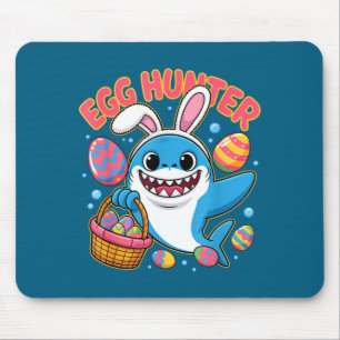 Lustiger Hai-Osterhase süßer Ei-Jäger  Mousepad