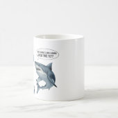 Lustiger Hai und Taucher  Kaffeetasse (Mittel)