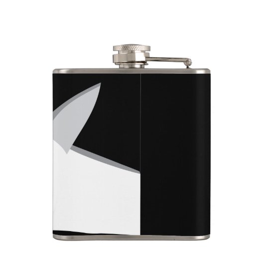 Lustiger Haifisch-Angriff Flachmann (Rückseite)