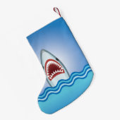 Lustiger Haifisch Kleiner Weihnachtsstrumpf (Rückseite (Hängend))